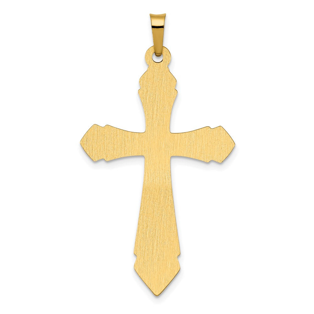 Alternate view of the 14k Yellow Gold, Hollow Passion Cross Pendant, 22 x 41mm by The Black Bow Jewelry Co.