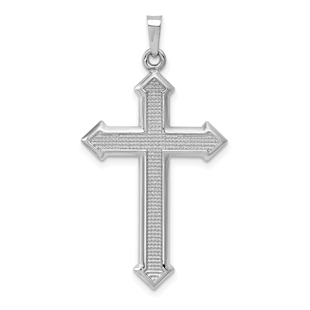 14k Yellow, White or Two Tone Gold Passion Cross Pendant, 20 x 39mm