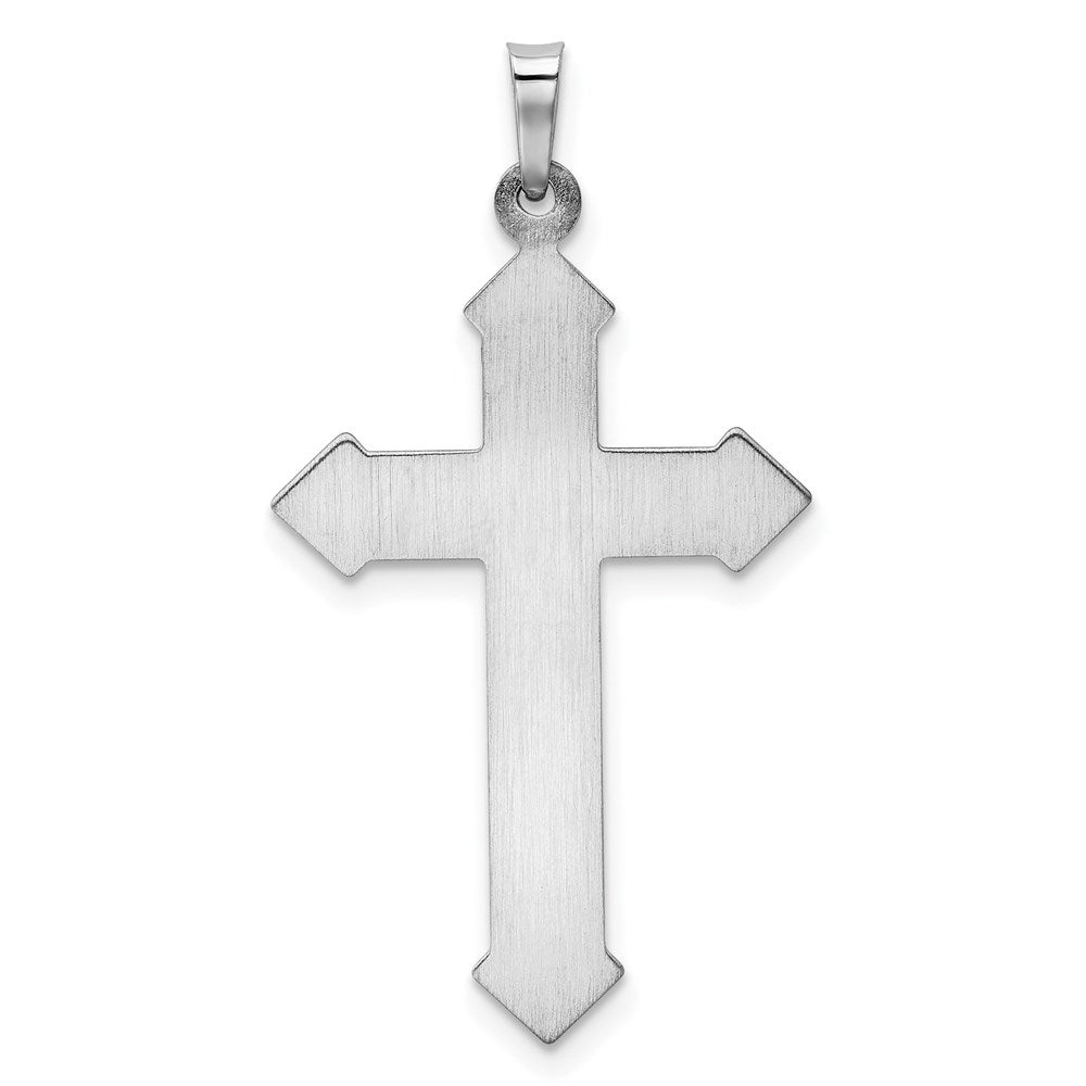 Alternate view of the 14k White Gold Passion Cross Pendant, 20 x 39mm by The Black Bow Jewelry Co.