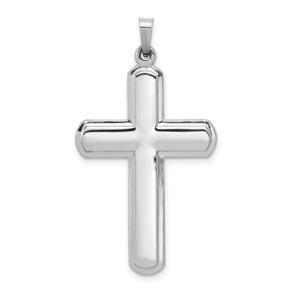 Alternate view of the 14k Yellow or White Gold Polished Latin Cross Pendant, 21 x 39mm by The Black Bow Jewelry Co.