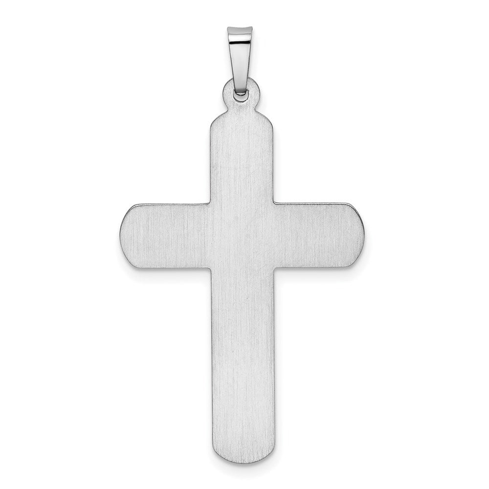 Alternate view of the 14k White Gold Polished Latin Cross Pendant, 21 x 39mm by The Black Bow Jewelry Co.