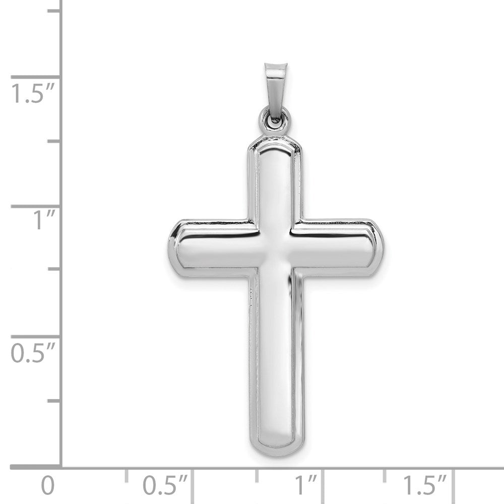 Alternate view of the 14k White Gold Polished Latin Cross Pendant, 21 x 39mm by The Black Bow Jewelry Co.