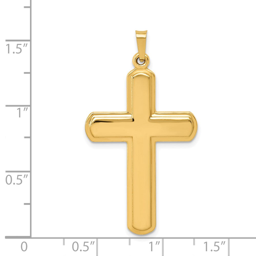 Alternate view of the 14k Yellow Gold Polished Latin Cross Pendant, 21 x 39mm by The Black Bow Jewelry Co.