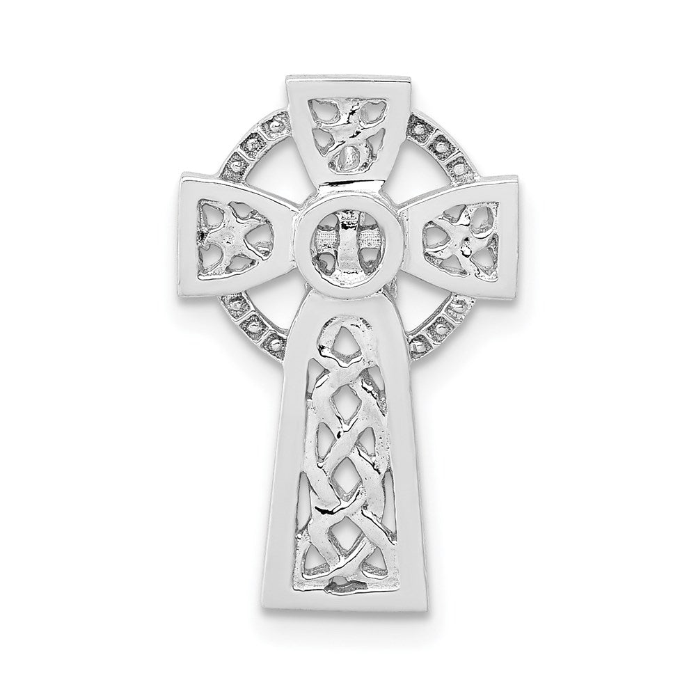 Alternate view of the 14k Yellow or White Gold Celtic Cross Slide Pendant, 12 x 20mm by The Black Bow Jewelry Co.