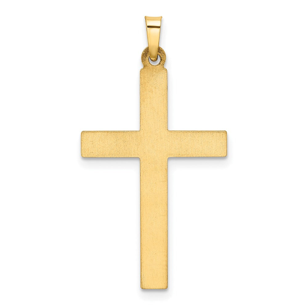 Alternate view of the 14k Yellow Gold 2D Hollow Latin Cross Pendant, 19 x 37mm by The Black Bow Jewelry Co.
