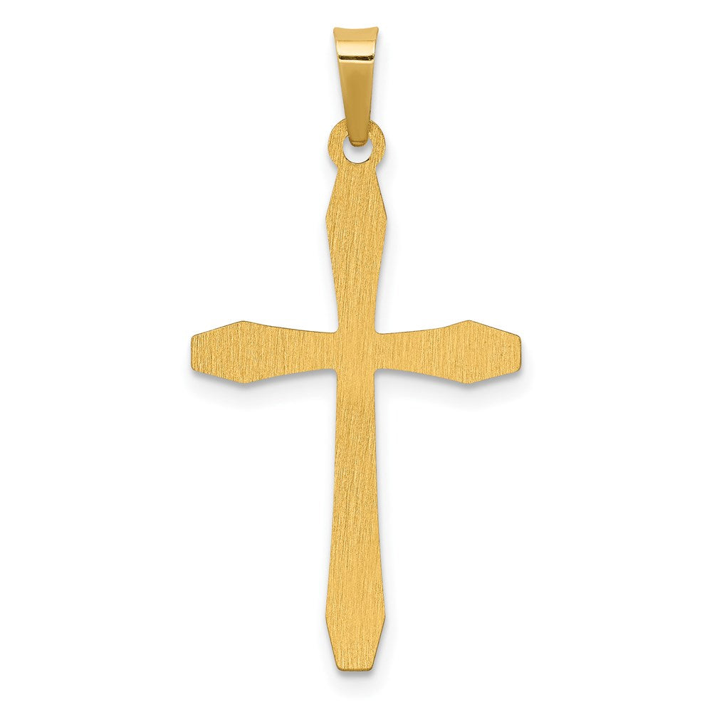 Alternate view of the 14k Yellow Gold Polished Cross Pendant by The Black Bow Jewelry Co.