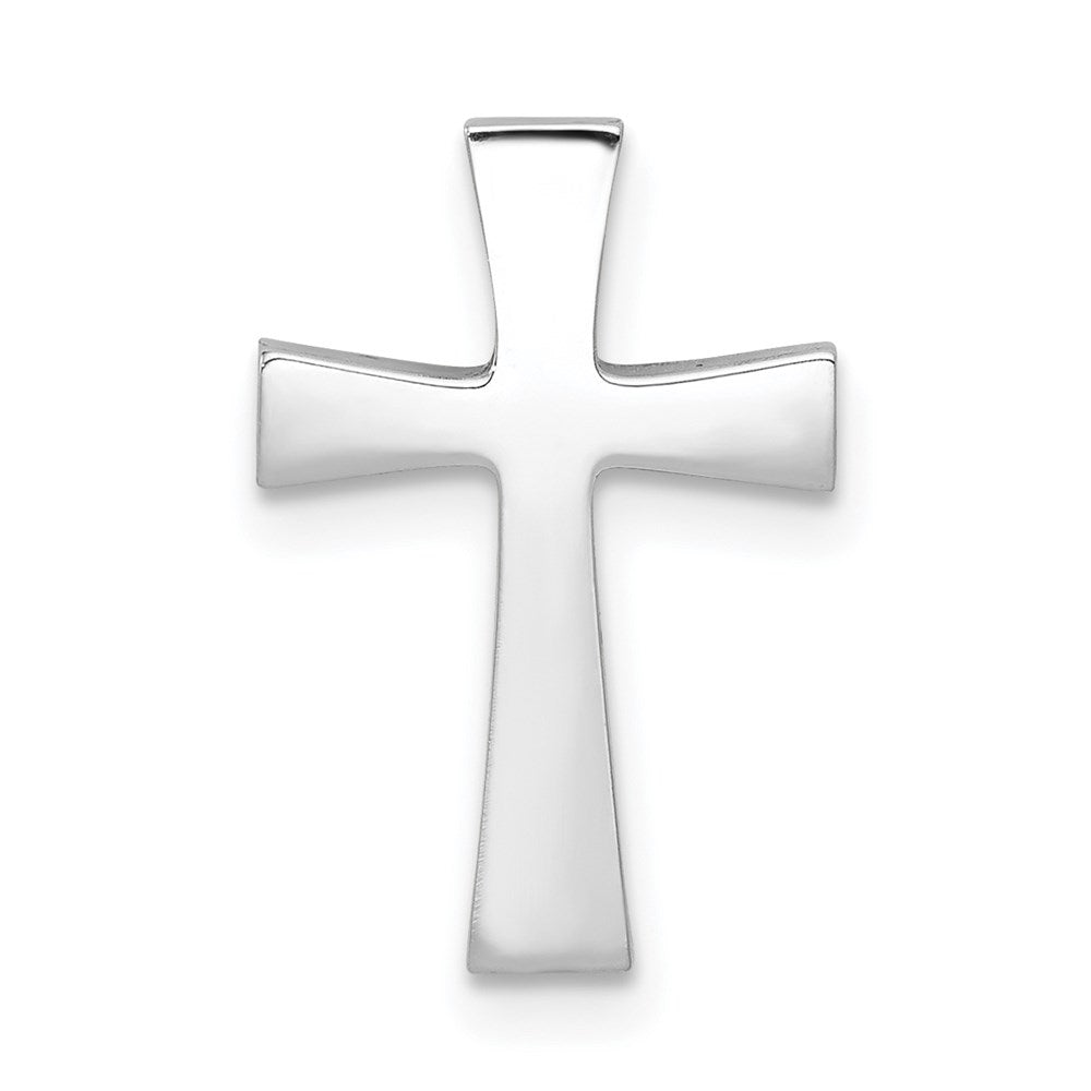 Alternate view of the 14k Yellow or White Gold Small Solid Cross Slide Pendant, 11 x 16mm by The Black Bow Jewelry Co.