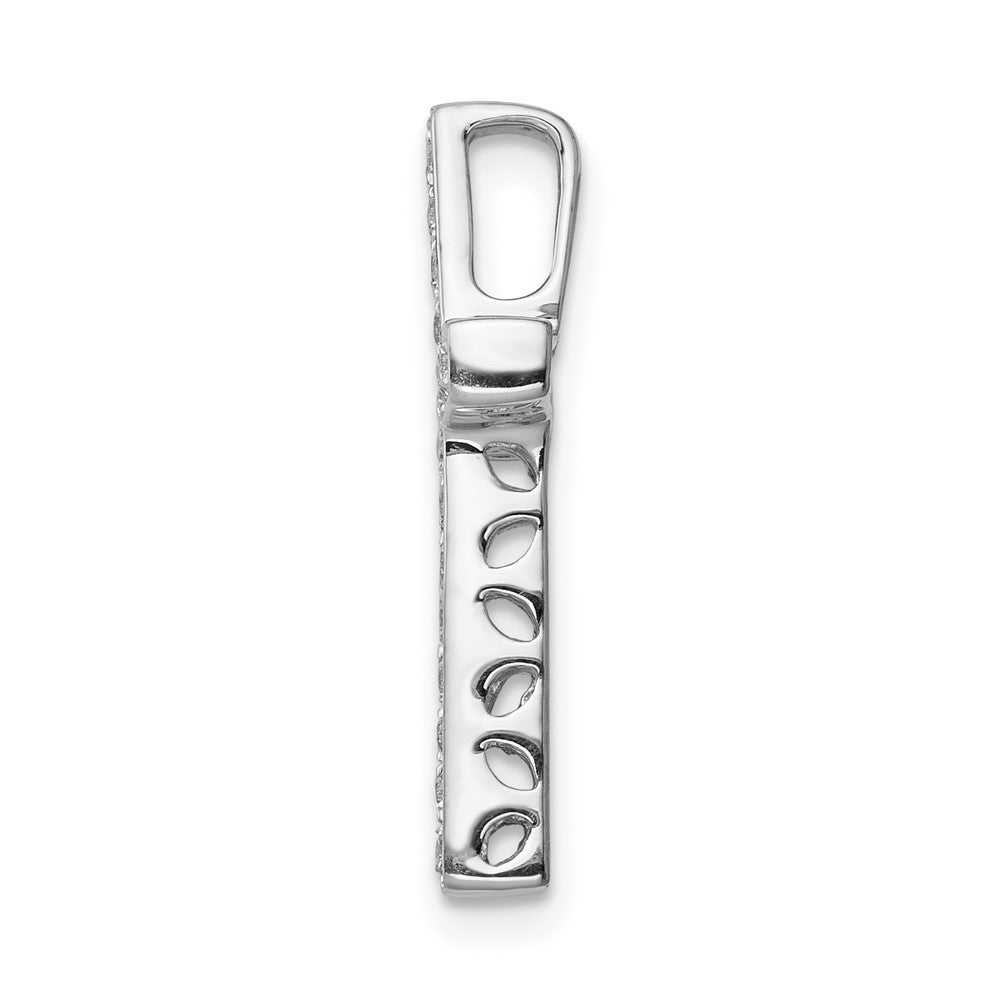 Alternate view of the 14k White Gold & Diamond Latin Cross Slide Pendant by The Black Bow Jewelry Co.