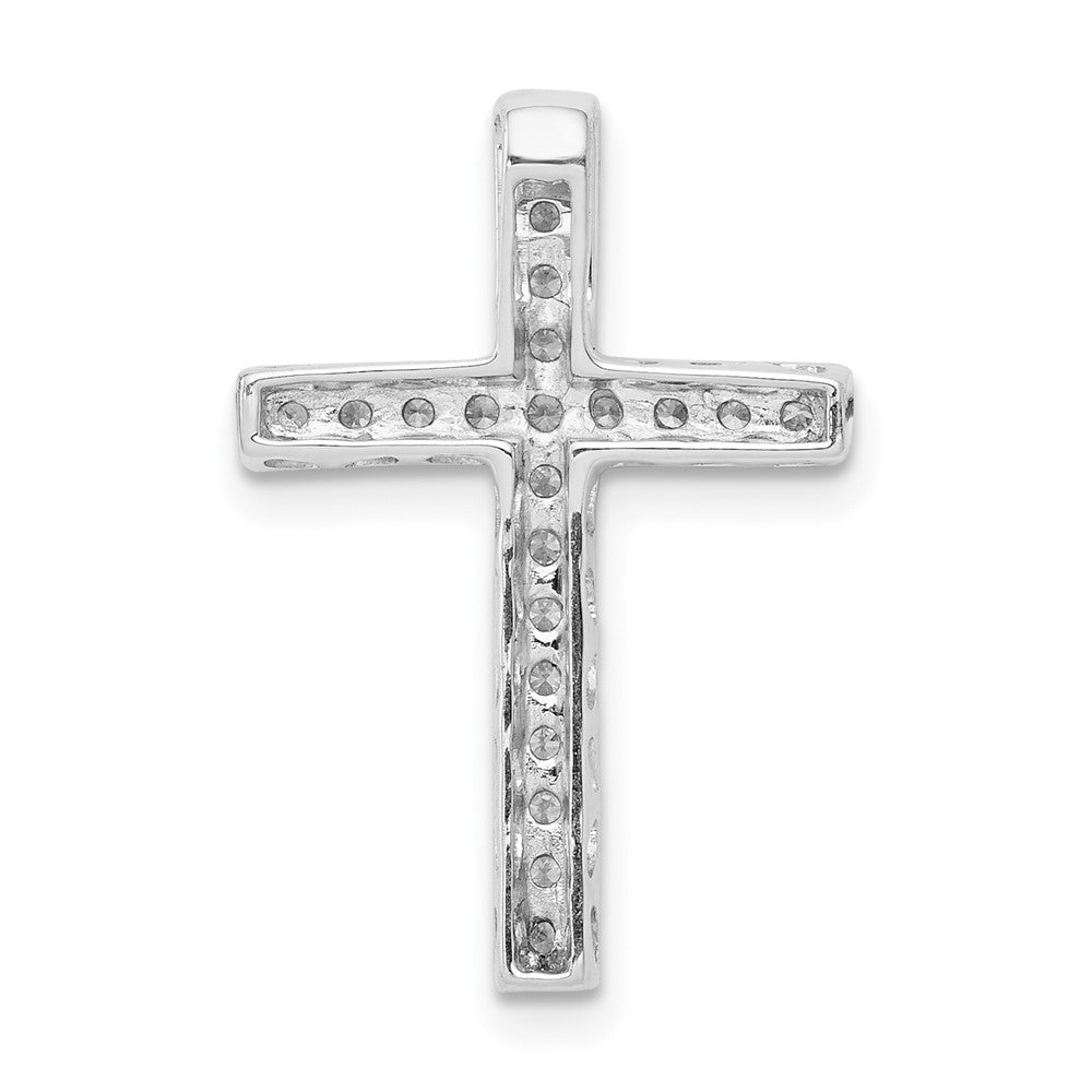 Alternate view of the 14k White Gold 1/5 Ctw Diamond Latin Cross Slide Pendant, 14 x 22mm by The Black Bow Jewelry Co.