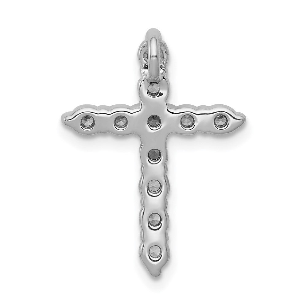 Alternate view of the 14k White Gold 1/2 Ctw Diamond Cross Slide Pendant, 15 x 21mm by The Black Bow Jewelry Co.
