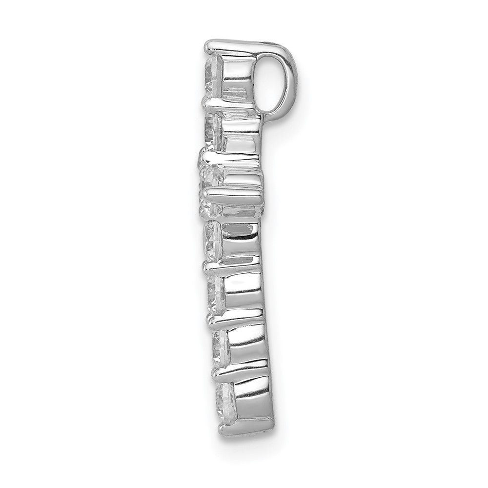 Alternate view of the 14k White Gold 1/2 or 3/4 Ctw Diamond Cross Slide Pendant, 15 x 21mm by The Black Bow Jewelry Co.