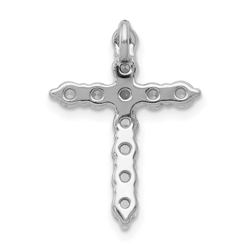 Alternate view of the 14k White Gold 1/2 or 3/4 Ctw Diamond Cross Slide Pendant, 15 x 21mm by The Black Bow Jewelry Co.