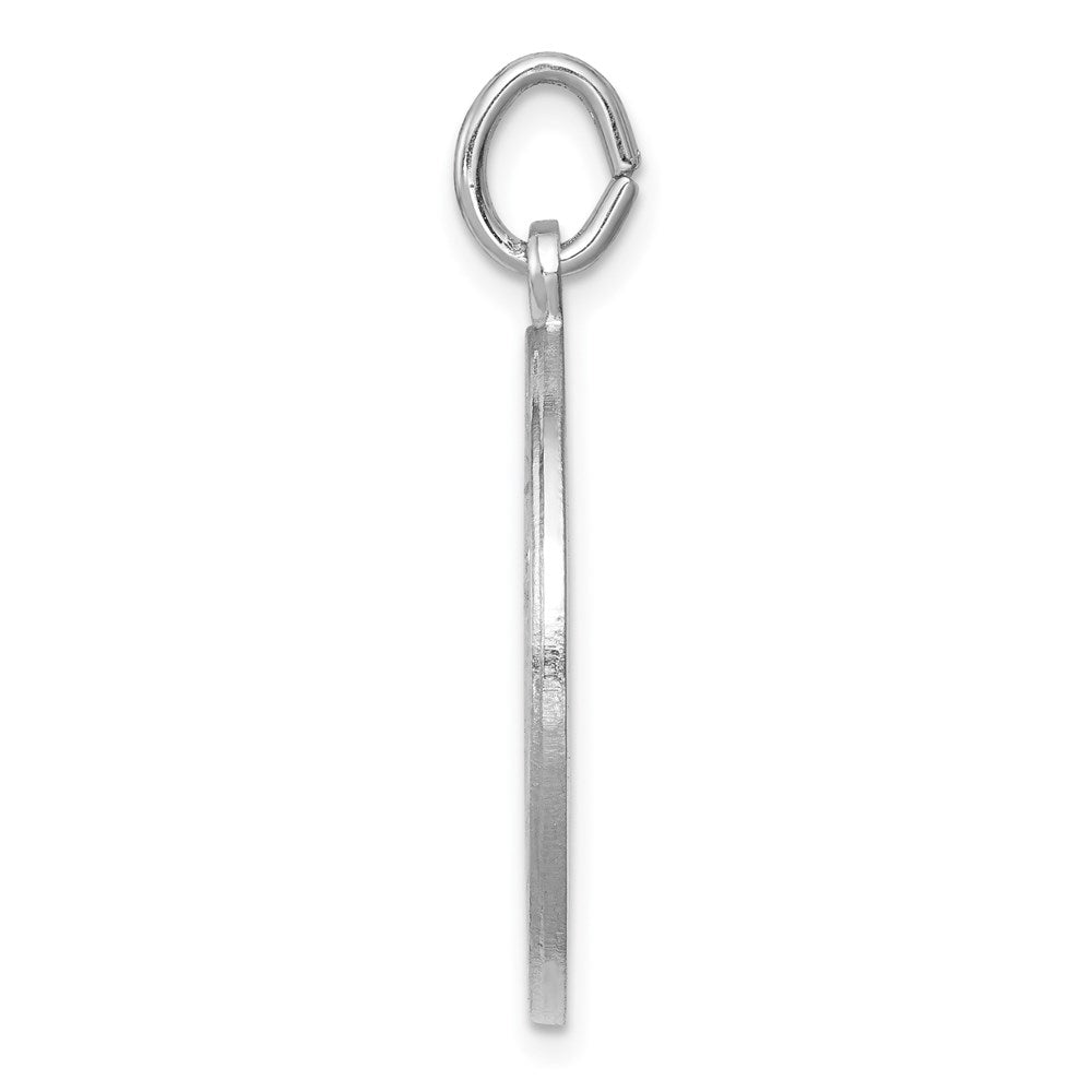 Alternate view of the Sterling Silver Rhodium-Plated Round Saint Christopher Medal, 22mm by The Black Bow Jewelry Co.