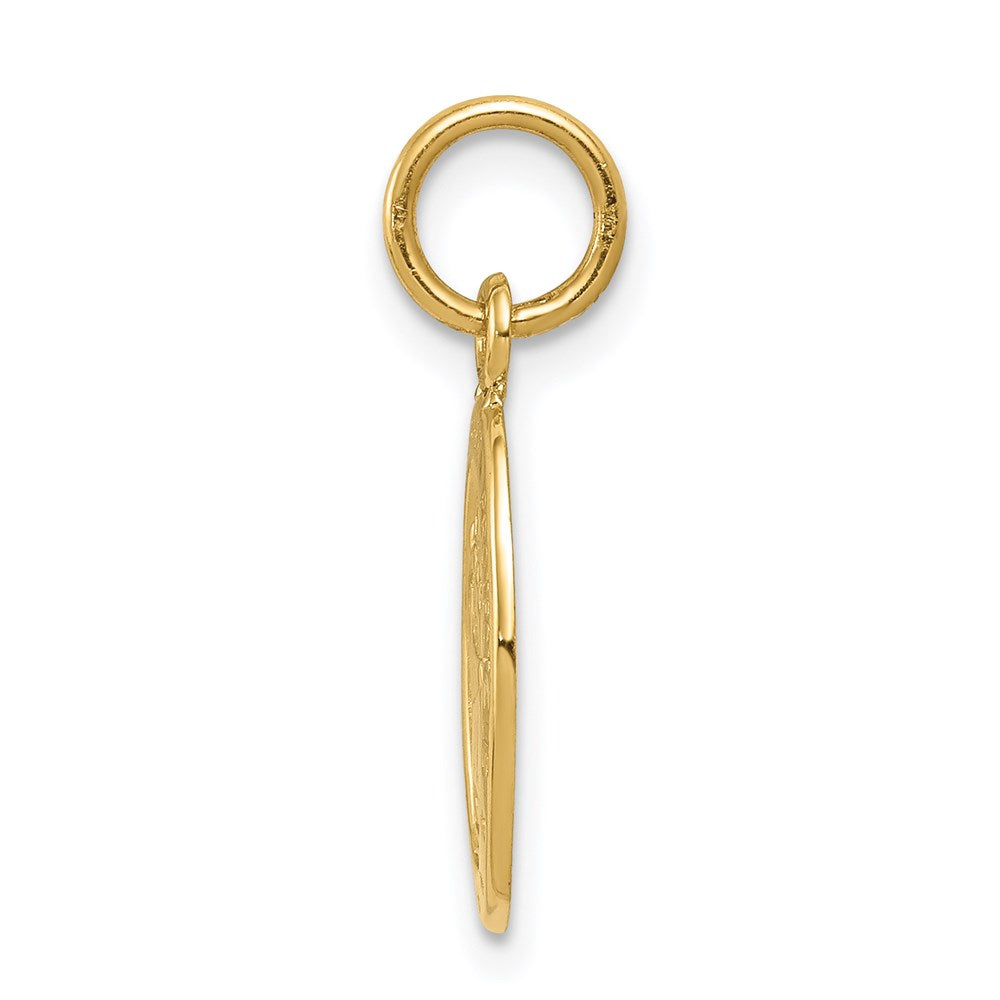 Alternate view of the 14k Yellow Gold Small St Christopher Medal Charm or Pendant, 9 x 13mm by The Black Bow Jewelry Co.