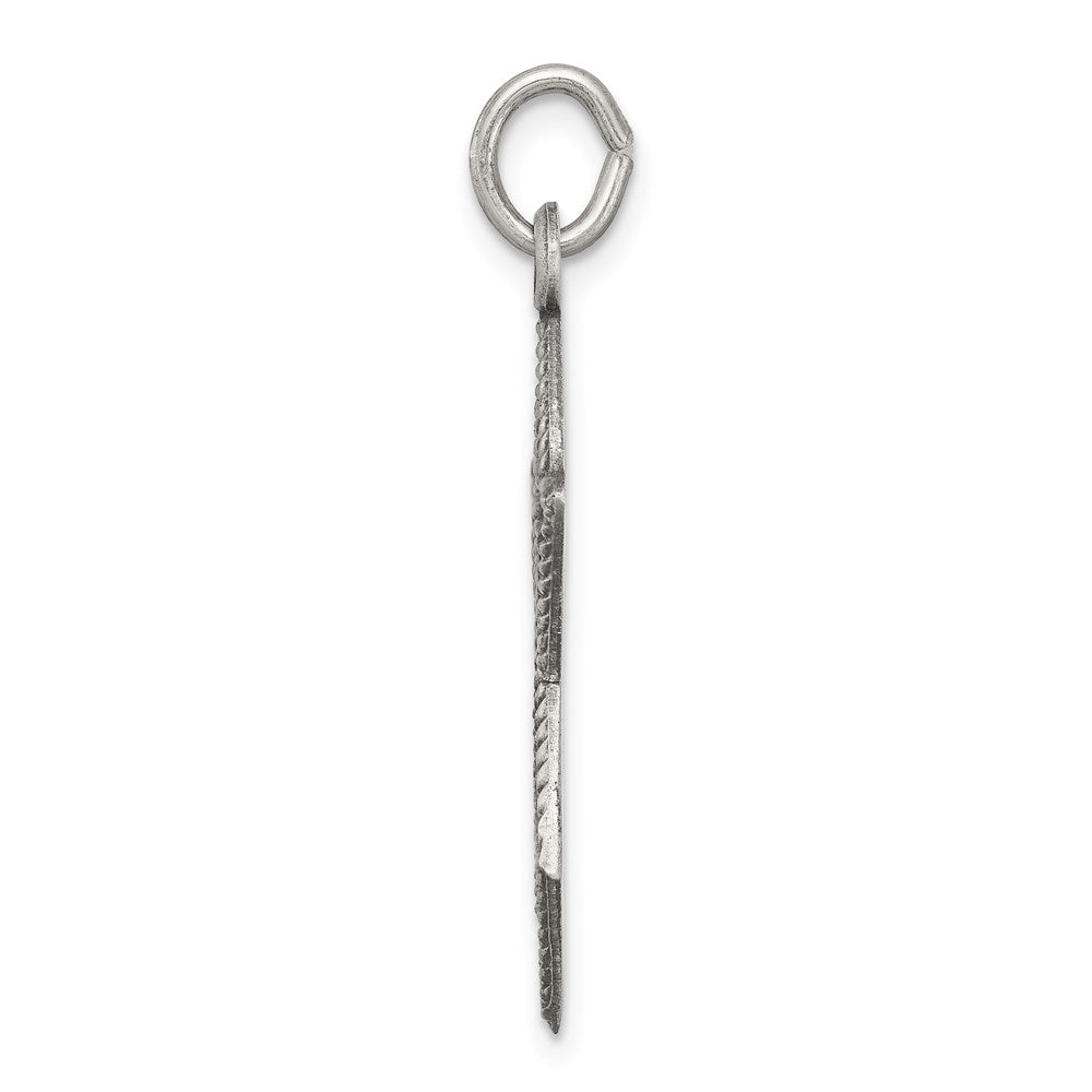 Alternate view of the Sterling Silver Antiqued Star of David Pendant, 22 x 25mm (1 Inch) by The Black Bow Jewelry Co.