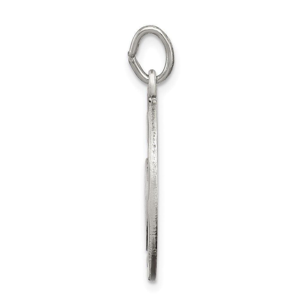 Alternate view of the Sterling Silver Satin & Antiqued 2 Piece Mizpah Coin Pendant, 22mm by The Black Bow Jewelry Co.