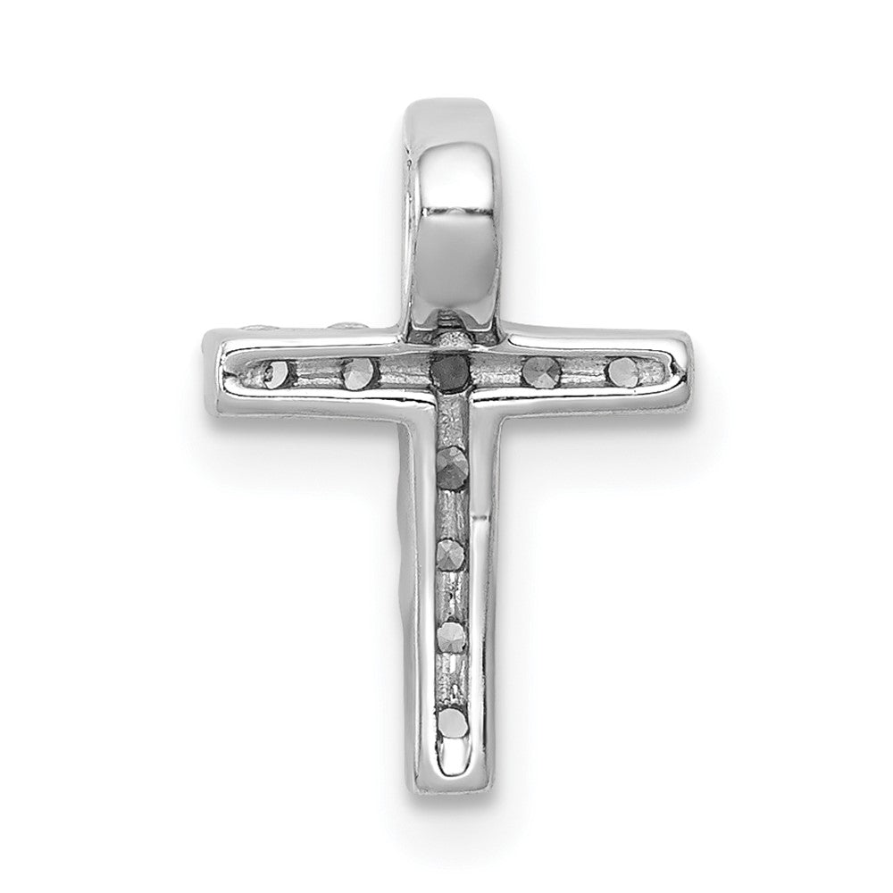 Alternate view of the 14k White Gold 1/5 Ctw Diamond Mini Latin Cross Slide Pendant, 9x13mm by The Black Bow Jewelry Co.