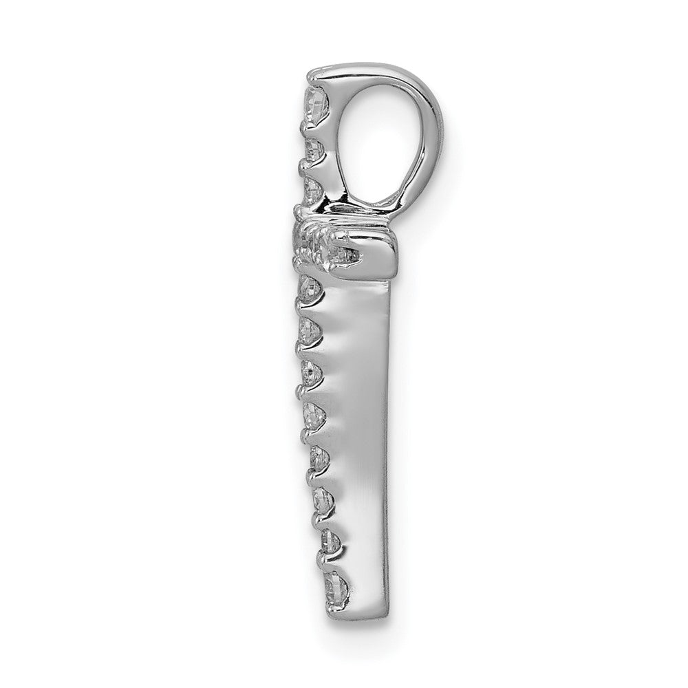 Alternate view of the 14k White Gold 1/5 Ctw Diamond Latin Cross Slide Pendant, 11 x 18mm by The Black Bow Jewelry Co.
