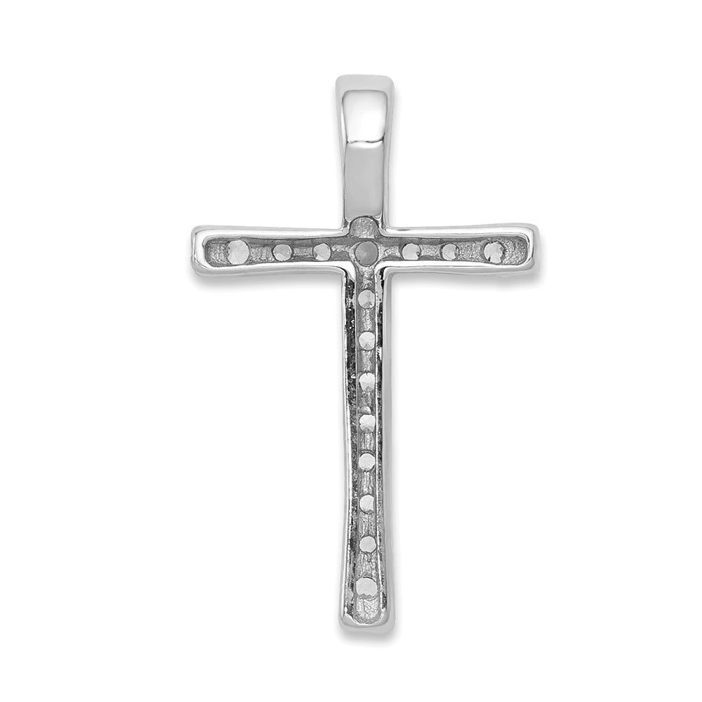 Alternate view of the 14k White Gold 1/5 Ctw Diamond Latin Cross Slide Pendant, 11 x 18mm by The Black Bow Jewelry Co.