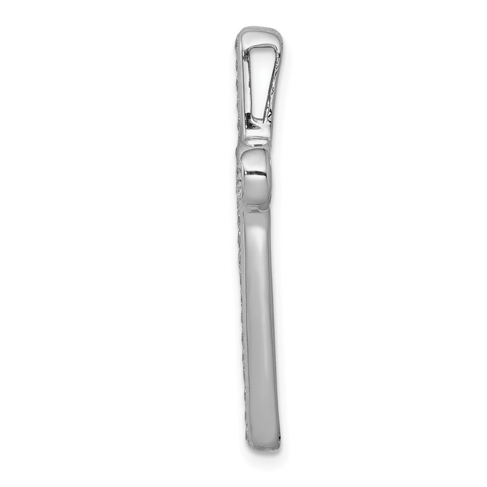 Alternate view of the 14k White Gold 1/2 Ctw Diamond Latin Cross Slide Pendant, 19 x 29mm by The Black Bow Jewelry Co.