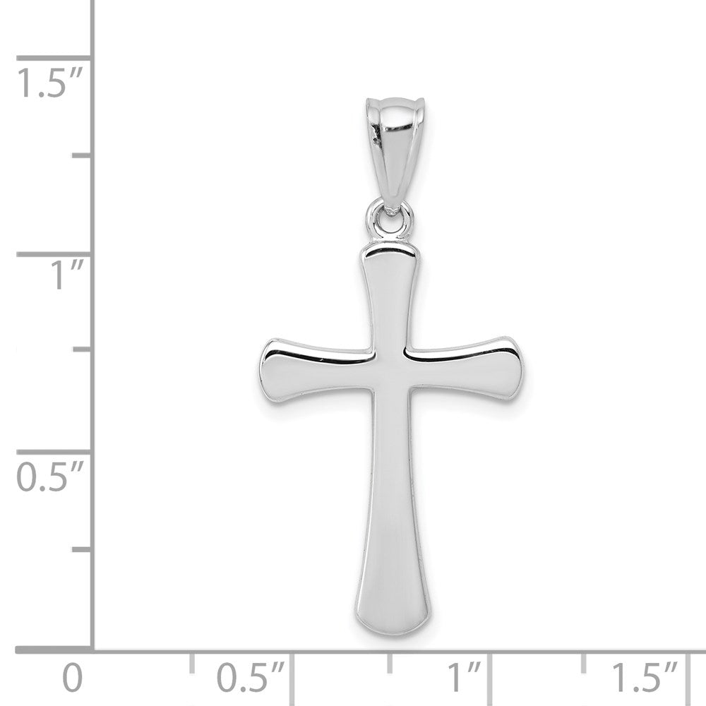 Alternate view of the 14k White Gold Hollow Latin Cross Pendant, 16 x 33mm by The Black Bow Jewelry Co.