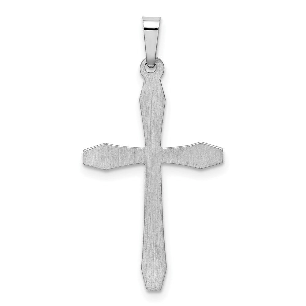 Alternate view of the 14k White Gold Polished Cross Pendant, 17 x 34mm by The Black Bow Jewelry Co.