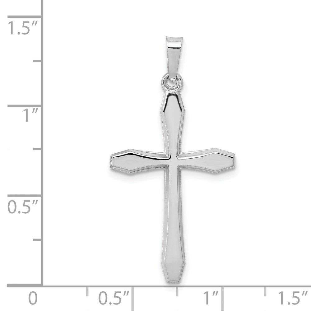 Alternate view of the 14k White Gold Polished Cross Pendant, 17 x 34mm by The Black Bow Jewelry Co.