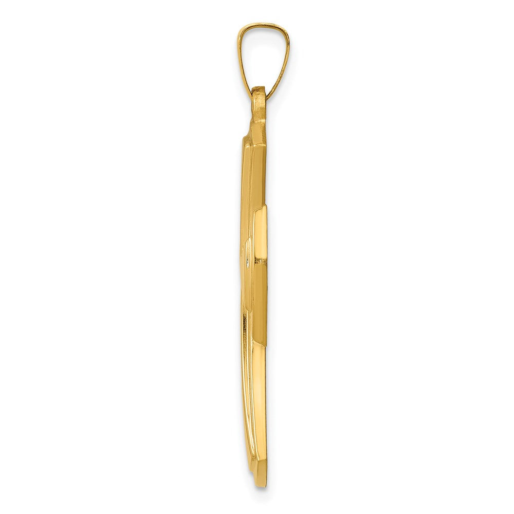 Alternate view of the 14k Yellow Gold Polished Maltese Cross Pendant, 17 x 32mm by The Black Bow Jewelry Co.
