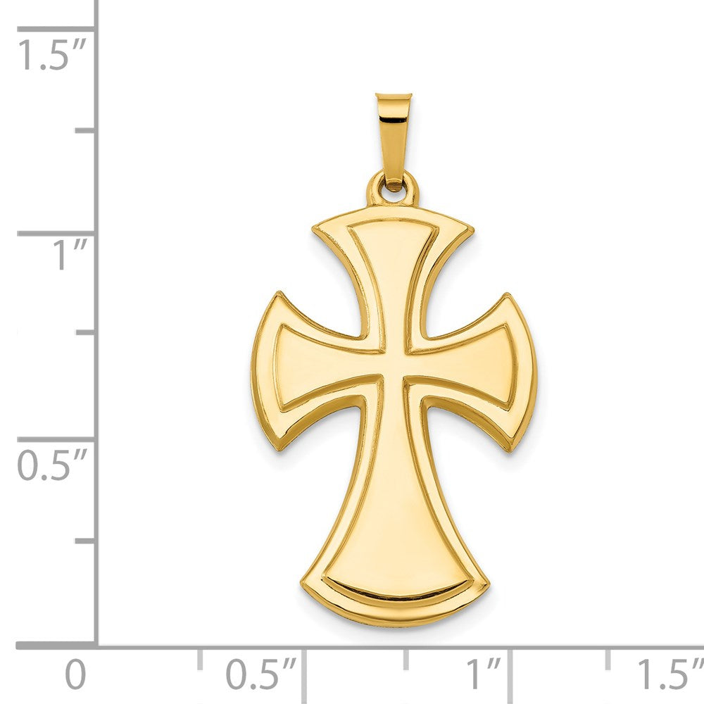 Alternate view of the 14k Yellow Gold Polished Maltese Cross Pendant, 17 x 32mm by The Black Bow Jewelry Co.