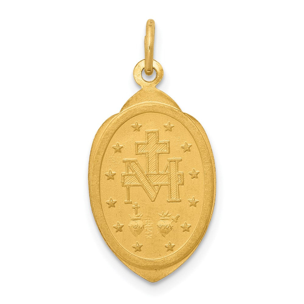 Alternate view of the 14k Yellow Gold Miraculous Medal Charm or Pendant, 12 x 24mm by The Black Bow Jewelry Co.