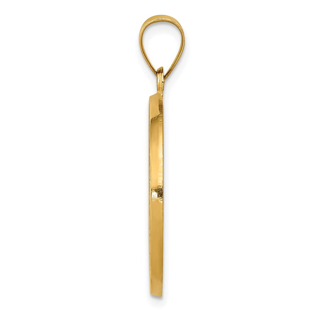 Alternate view of the 14k Yellow Gold Hollow St. Benedict Reversible Medal, 22mm (7/8 In) by The Black Bow Jewelry Co.