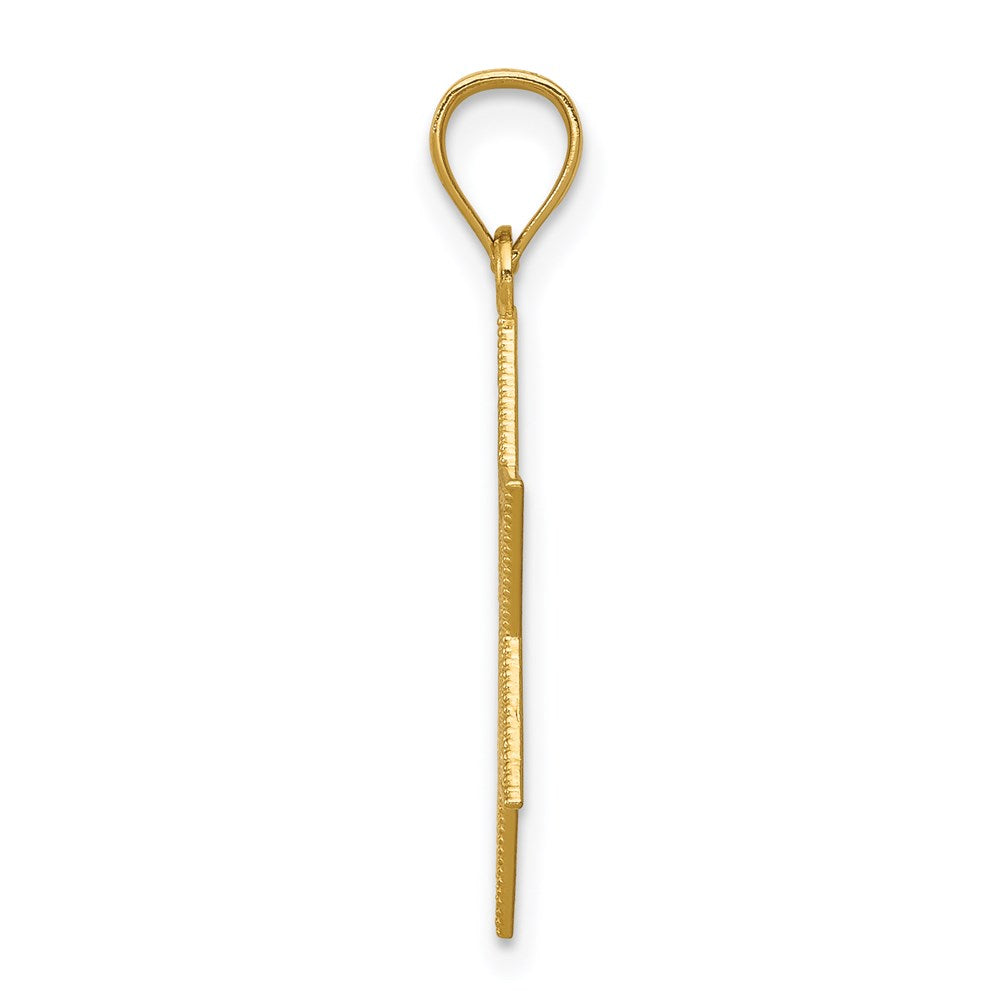 Alternate view of the 14k Yellow Gold Diamond-Cut Star of David Pendant, 16mm (5/8 Inch) by The Black Bow Jewelry Co.