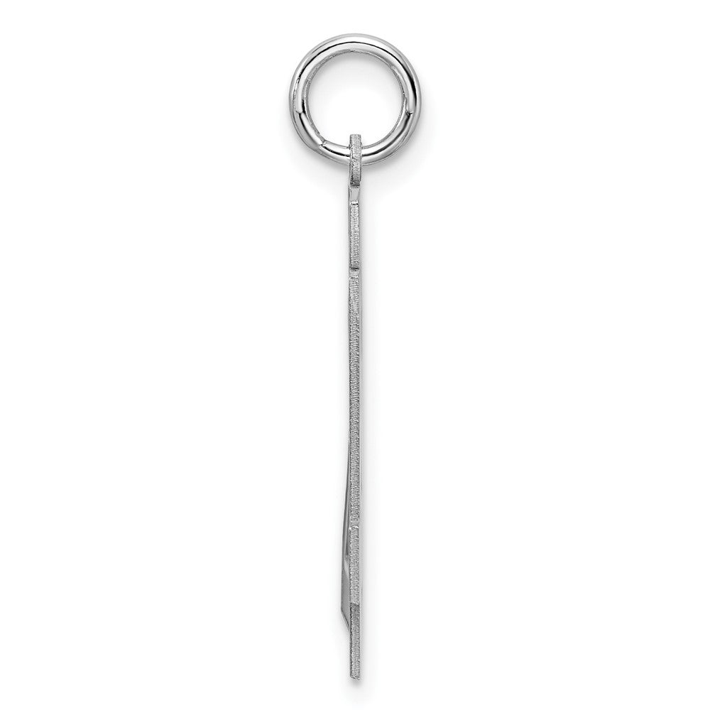 Alternate view of the Sterling Silver, Jersey Collection, Large Number 24 Pendant by The Black Bow Jewelry Co.