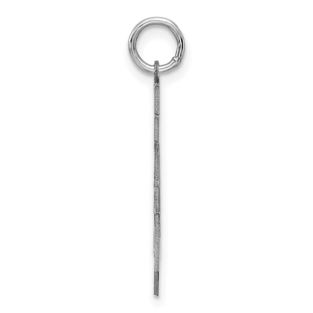 Alternate view of the Sterling Silver, Jersey Collection, Large Number 45 Pendant by The Black Bow Jewelry Co.