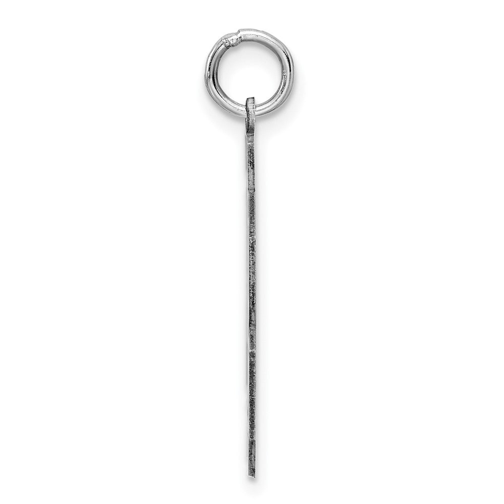 Alternate view of the Sterling Silver, Jersey Collection, Large Number 48 Pendant by The Black Bow Jewelry Co.