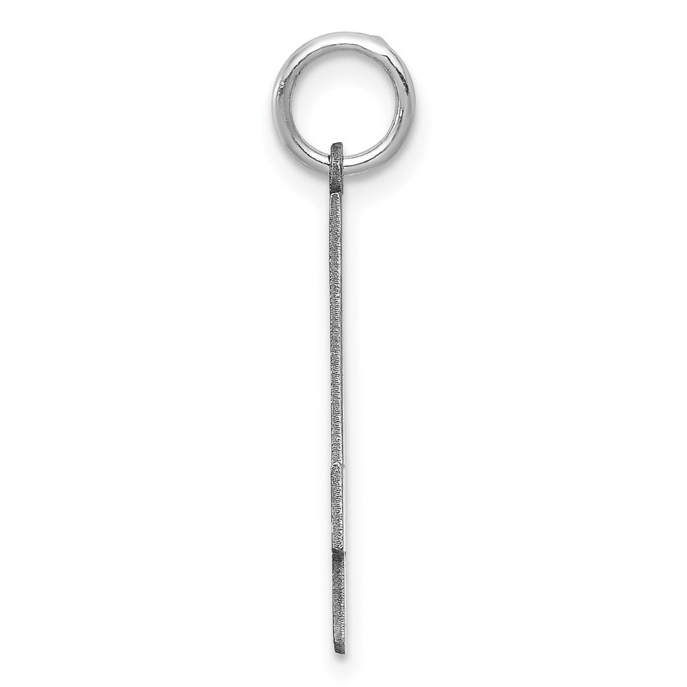 Alternate view of the Sterling Silver, Jersey Collection, Large Number 4 Pendant by The Black Bow Jewelry Co.