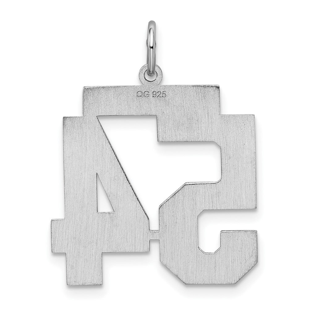 Alternate view of the Sterling Silver, Jersey Collection, Large Number 54 Pendant by The Black Bow Jewelry Co.