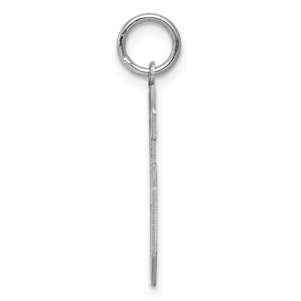 Alternate view of the Sterling Silver, Jersey Collection, Large Number 6 Pendant by The Black Bow Jewelry Co.