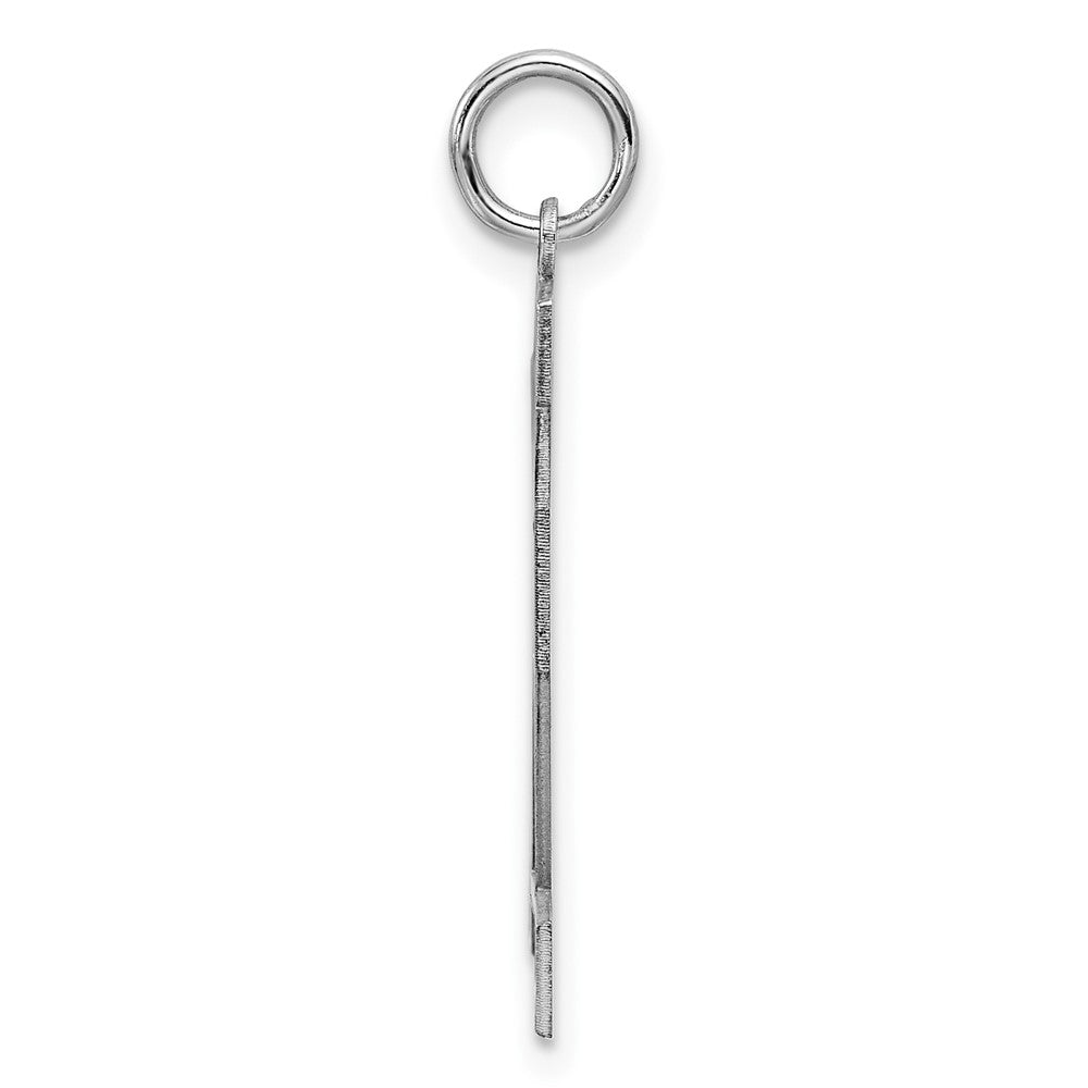 Alternate view of the Sterling Silver, Jersey Collection, Large Number 72 Pendant by The Black Bow Jewelry Co.