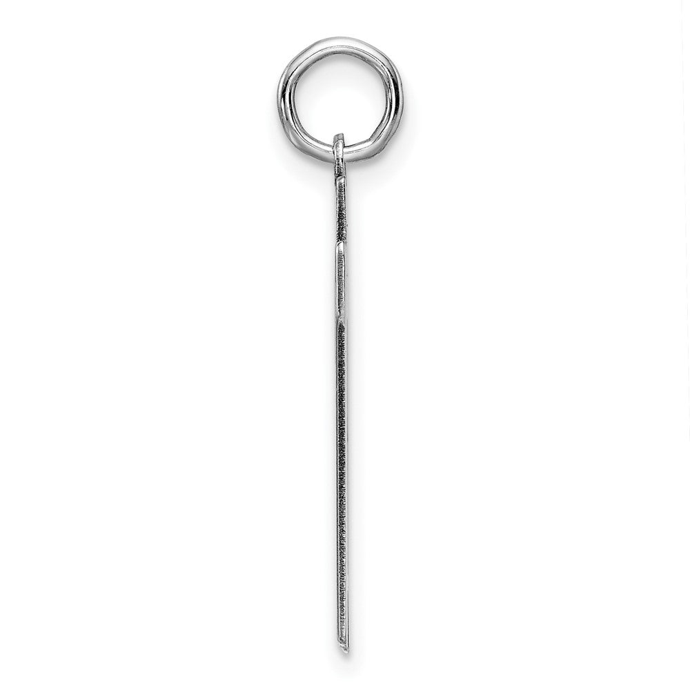 Alternate view of the Sterling Silver, Jersey Collection, Large Number 87 Pendant by The Black Bow Jewelry Co.