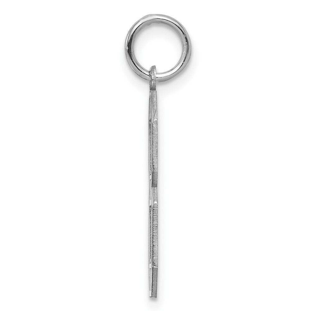 Alternate view of the Sterling Silver, Jersey Collection, Large Number 8 Pendant by The Black Bow Jewelry Co.