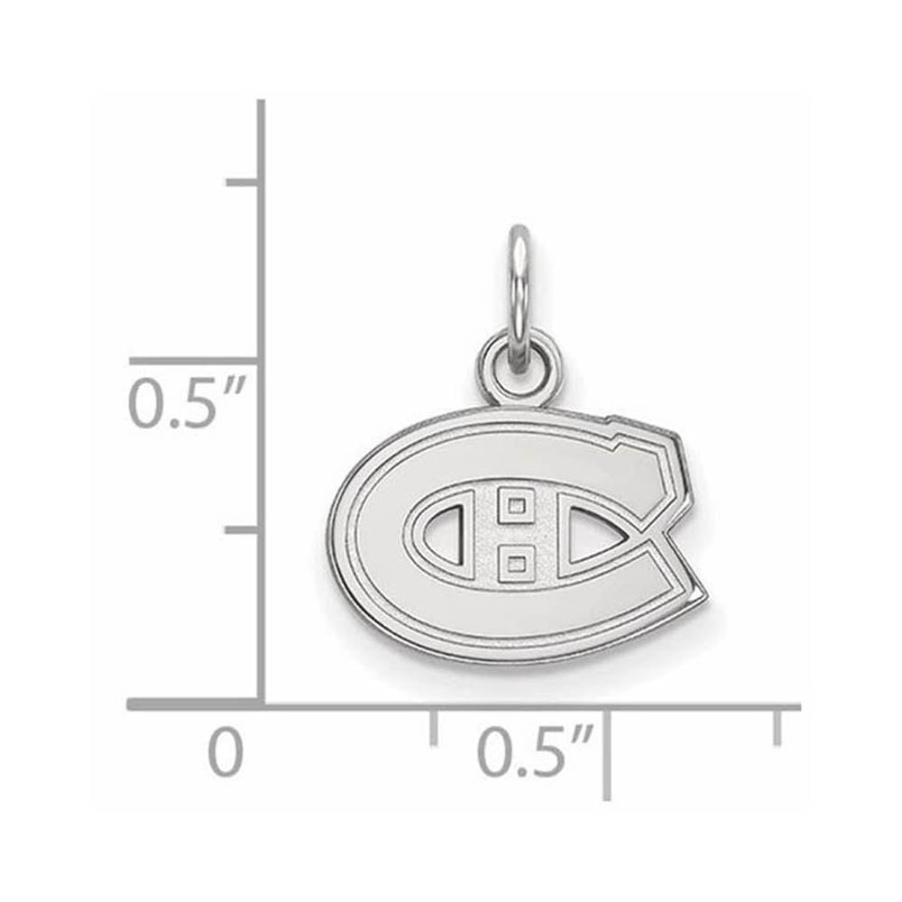 Alternate view of the 10k White Gold NHL Montreal Canadiens XS (Tiny) Charm or Pendant by The Black Bow Jewelry Co.