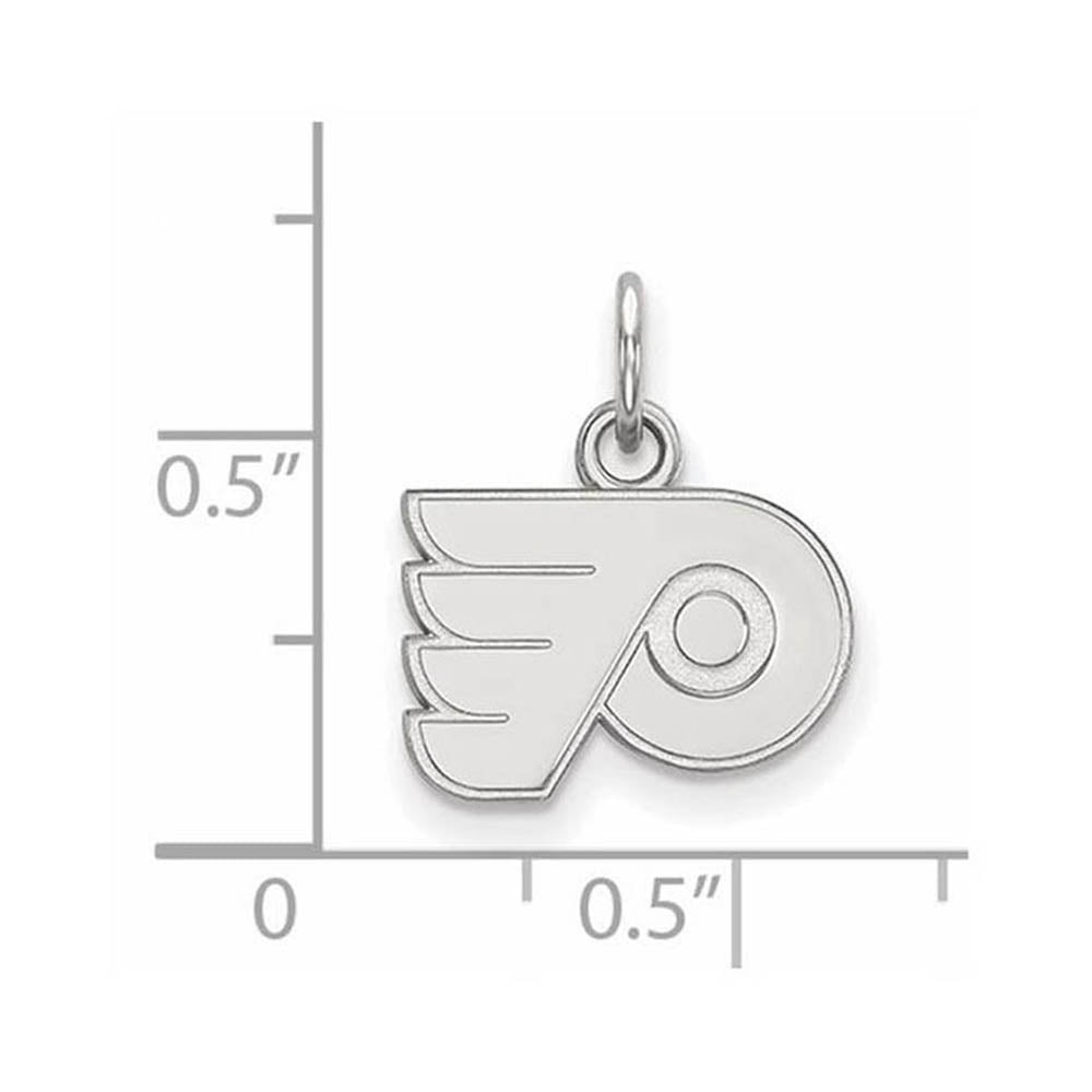 Alternate view of the 10k White Gold NHL Philadelphia Flyers XS (Tiny) Charm or Pendant by The Black Bow Jewelry Co.