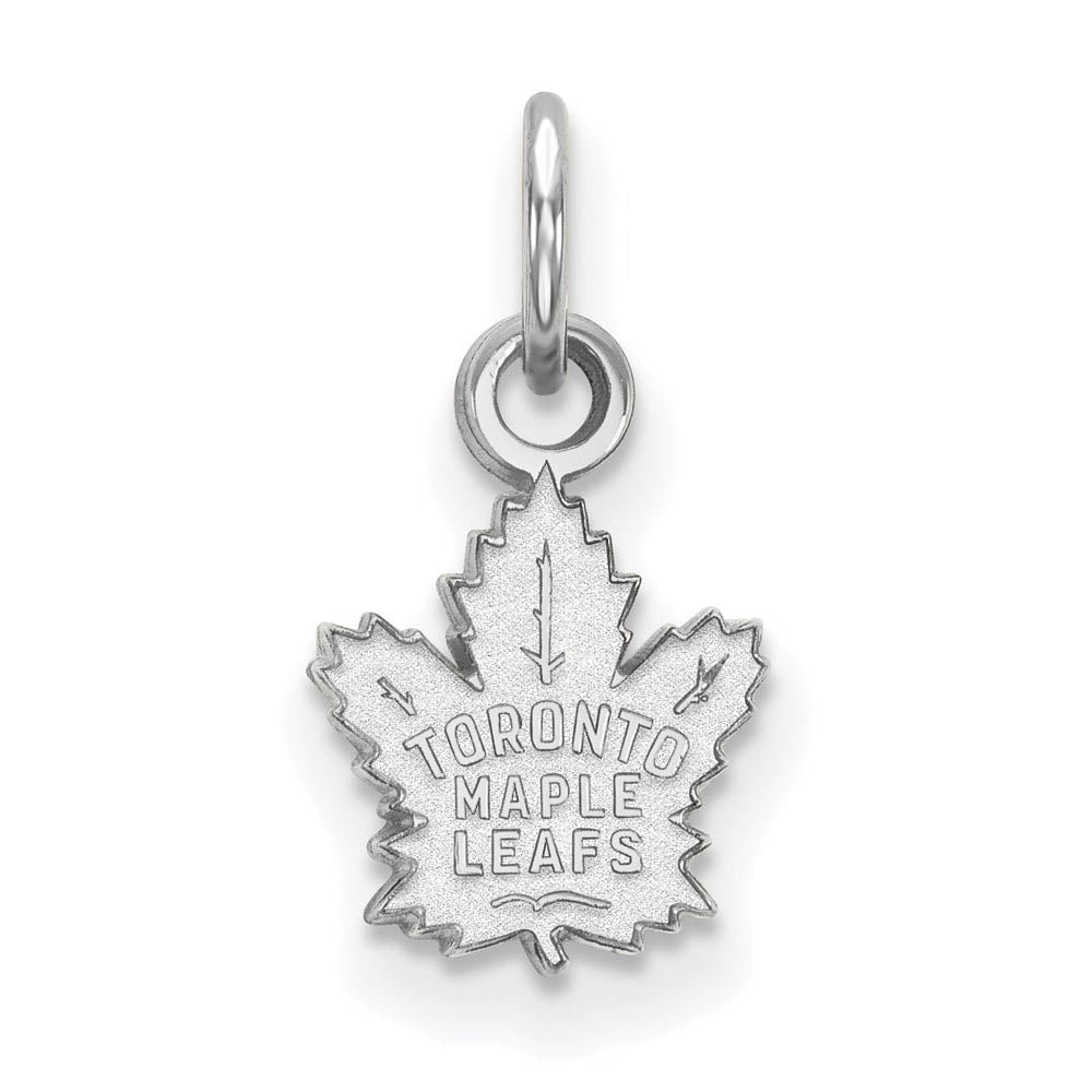 10k White Gold NHL Toronto Maple Leafs XS (Tiny) Charm or Pendant, Item P29589 by The Black Bow Jewelry Co.