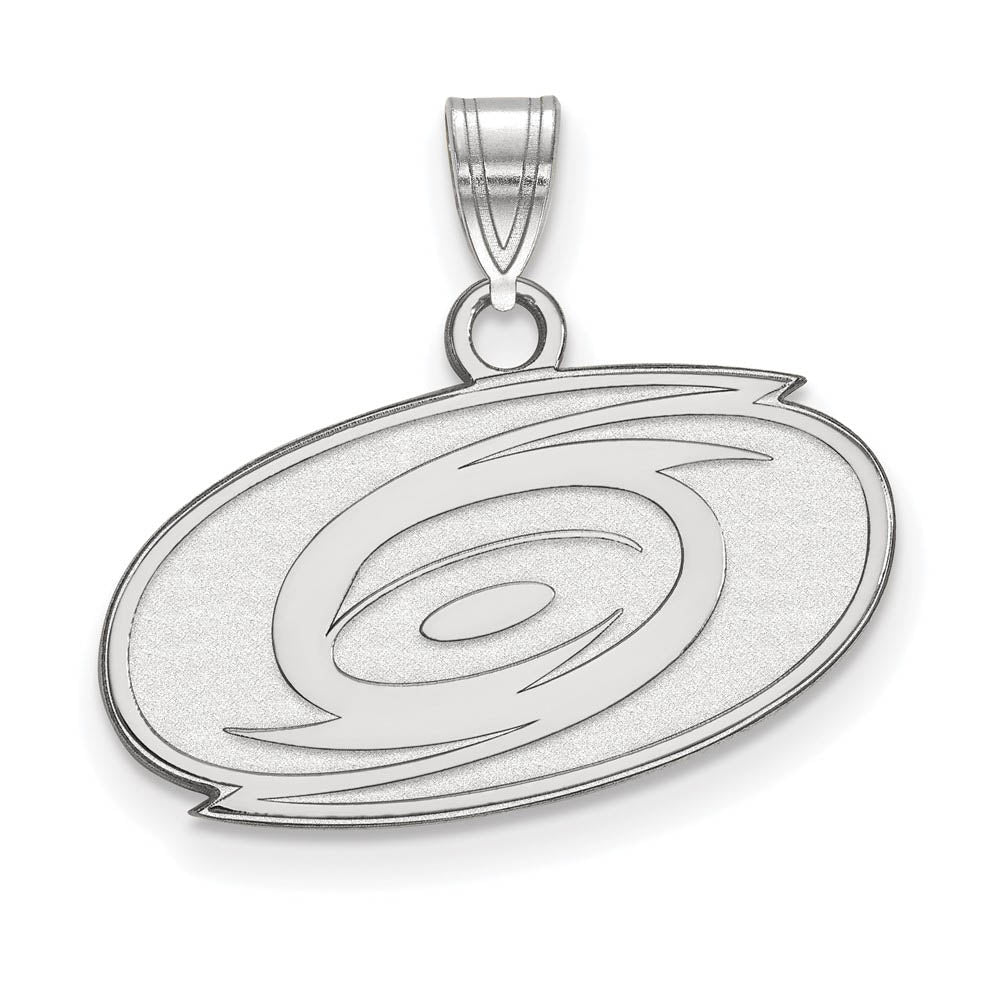 10k White Gold NHL Carolina Hurricanes Small Pendant, Item P29601 by The Black Bow Jewelry Co.