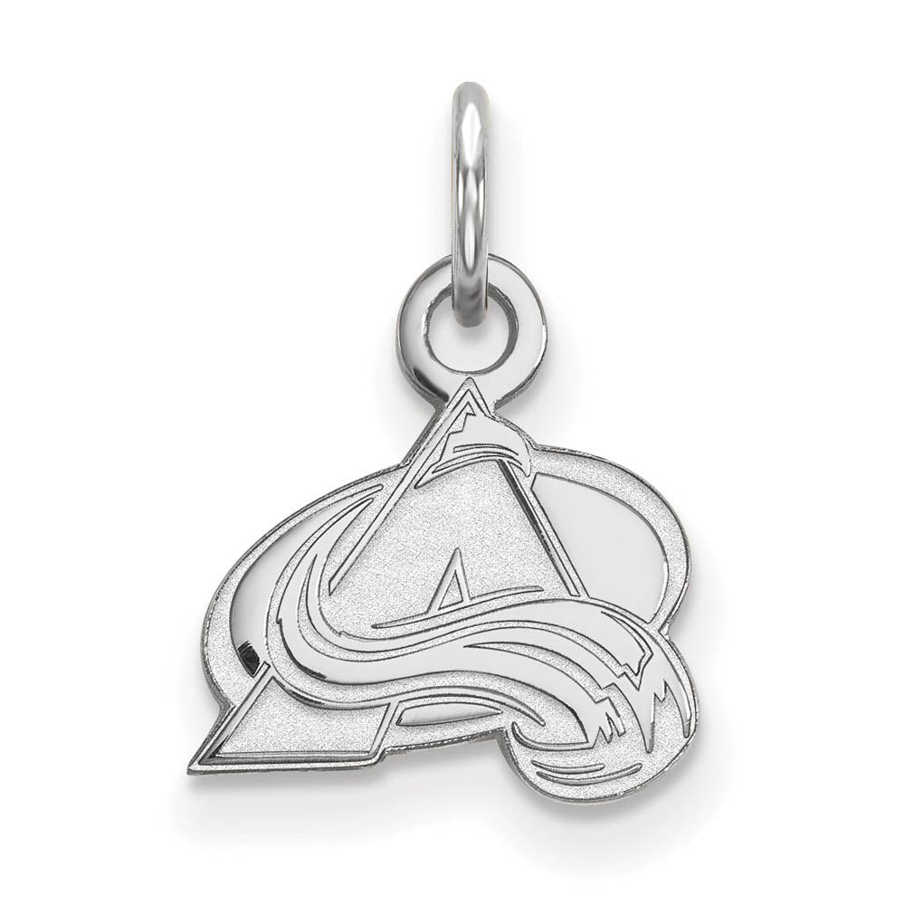 14k White Gold NHL Colorado Avalanche XS (Tiny) Charm or Pendant, Item P29803 by The Black Bow Jewelry Co.