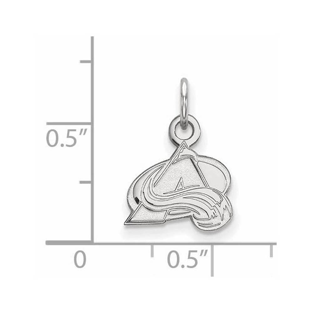 Alternate view of the 14k White Gold NHL Colorado Avalanche XS (Tiny) Charm or Pendant by The Black Bow Jewelry Co.