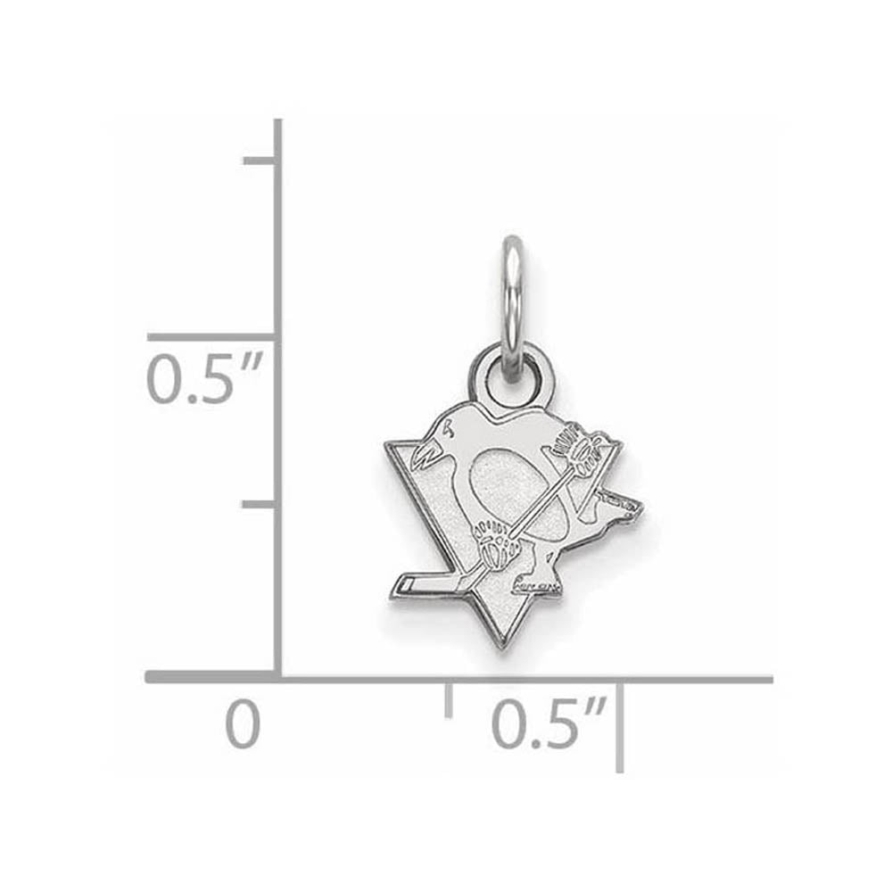 Alternate view of the 14k White Gold NHL Pittsburgh Penguins XS (Tiny) Charm or Pendant by The Black Bow Jewelry Co.