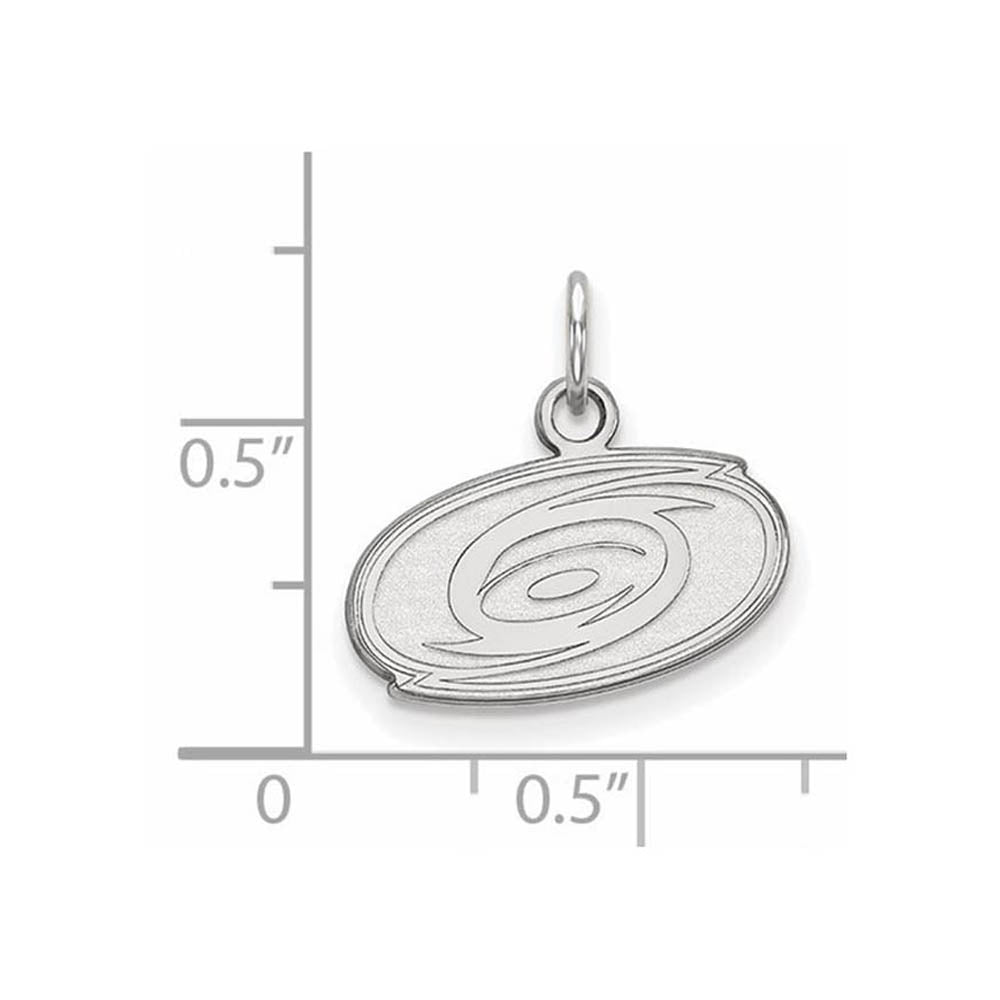 Alternate view of the 14k White Gold NHL Carolina Hurricanes XS (Tiny) Charm or Pendant by The Black Bow Jewelry Co.