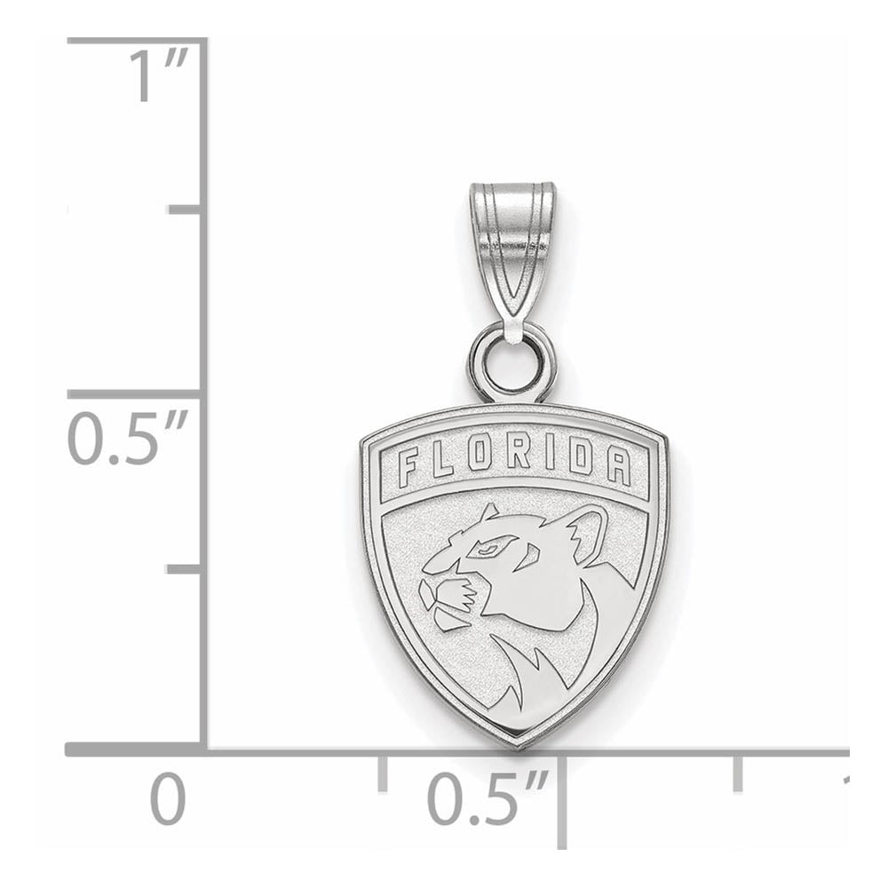 Alternate view of the 14k White Gold NHL Florida Panthers Small Pendant by The Black Bow Jewelry Co.
